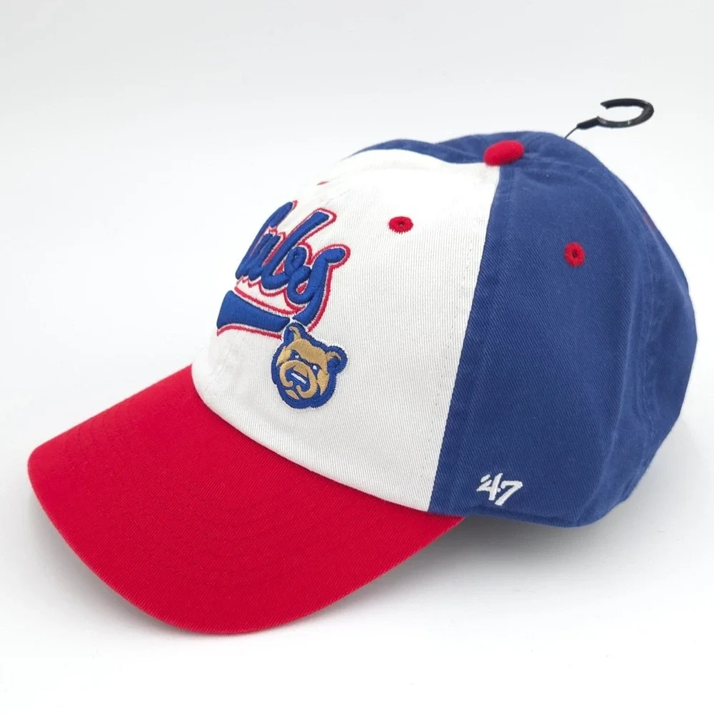 '47 Brand Iowa Cubs Baseball Hat KIDS Blue White Red Scooter Clean Up‎ Cap NEW